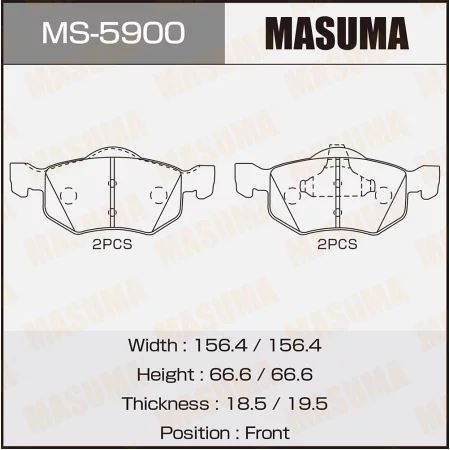 КОЛОДКИ ТОРМОЗНЫЕ ДИСКОВЫЕ MASUMA MS5900