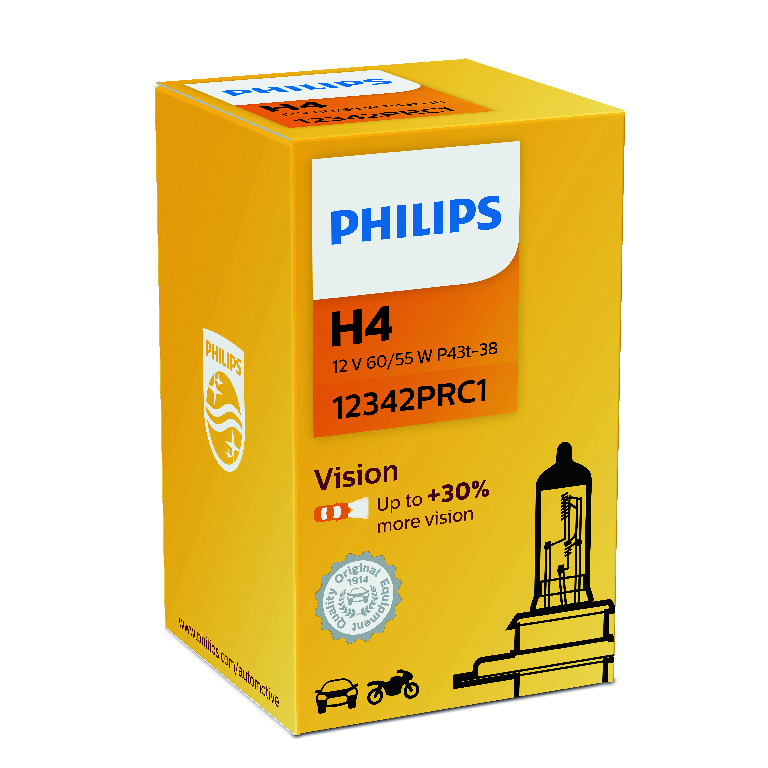 ЛАМПОЧКА PHILIPS 12342PRC1 H4 12V 60/55 P43t-38