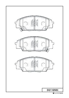 КОЛОДКИ ТОРМОЗНЫЕ ДИСКОВЫЕ KASHIYAMA D5119MH