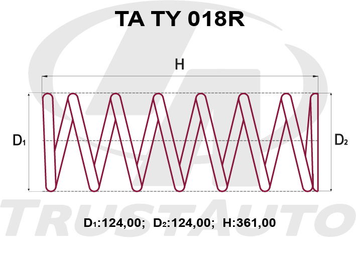 ПРУЖИНА ПОДВЕСКИ TRUSTAUTO TATY018R