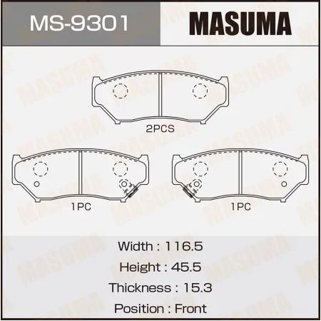 КОЛОДКИ ТОРМОЗНЫЕ ДИСКОВЫЕ MASUMA MS9301