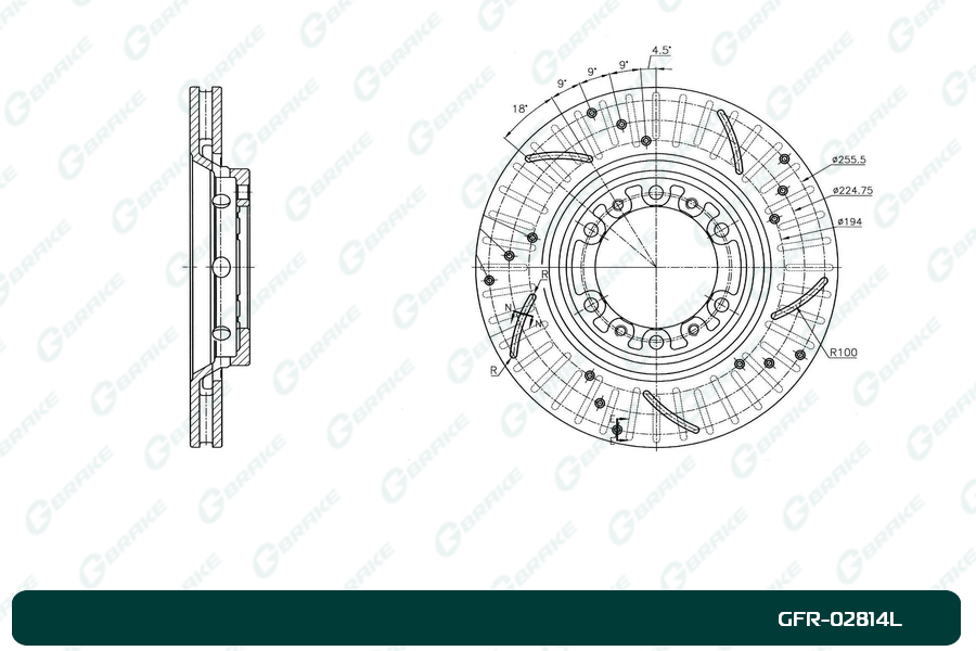 ДИСК ТОРМОЗНОЙ G-BRAKE GFR02814L
