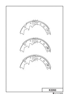КОЛОДКИ ТОРМОЗНЫЕ БАРАБАННЫЕ KASHIYAMA K2260