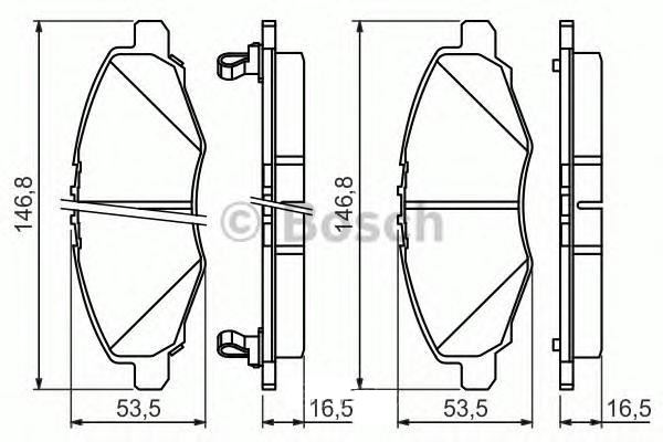 КОЛОДКИ ТОРМОЗНЫЕ ДИСКОВЫЕ BOSCH 0986494326
