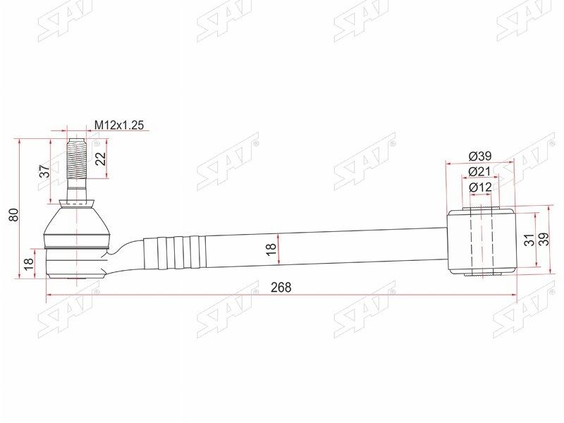 ТЯГА ЗАДНЯЯ ПОПЕРЕЧНАЯ SAT ST4871022300