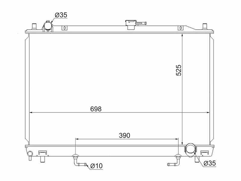 РАДИАТОР СИСТЕМЫ ОХЛАЖДЕНИЯ ДВС SAT MC00064M41