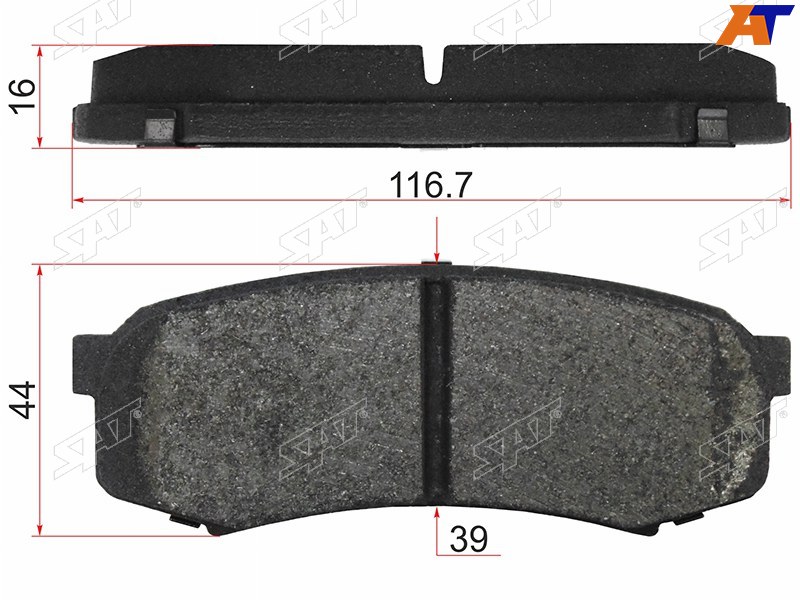 КОЛОДКИ ТОРМОЗНЫЕ ДИСКОВЫЕ SAT ST0446660050CR