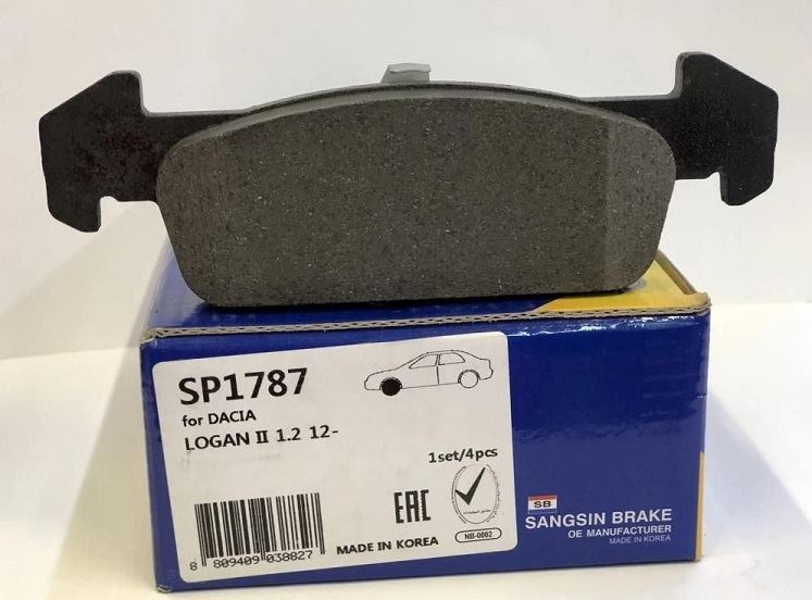 КОЛОДКИ ТОРМОЗНЫЕ ДИСКОВЫЕ SANGSIN BRAKE SP1787