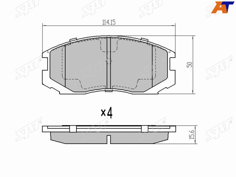 КОЛОДКИ ТОРМОЗНЫЕ ДИСКОВЫЕ SAT STMZ690000