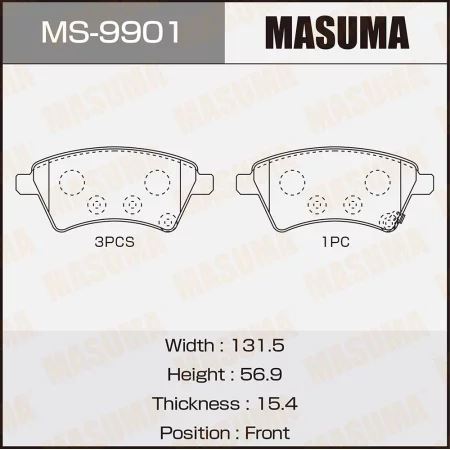 КОЛОДКИ ТОРМОЗНЫЕ ДИСКОВЫЕ MASUMA MS9901