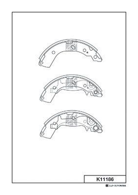 КОЛОДКИ ТОРМОЗНЫЕ БАРАБАННЫЕ KASHIYAMA K11186