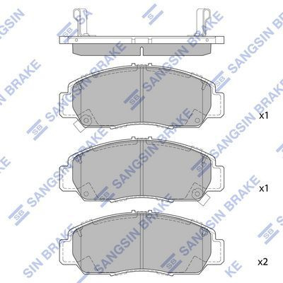 КОЛОДКИ ТОРМОЗНЫЕ ДИСКОВЫЕ SANGSIN BRAKE SP2012B