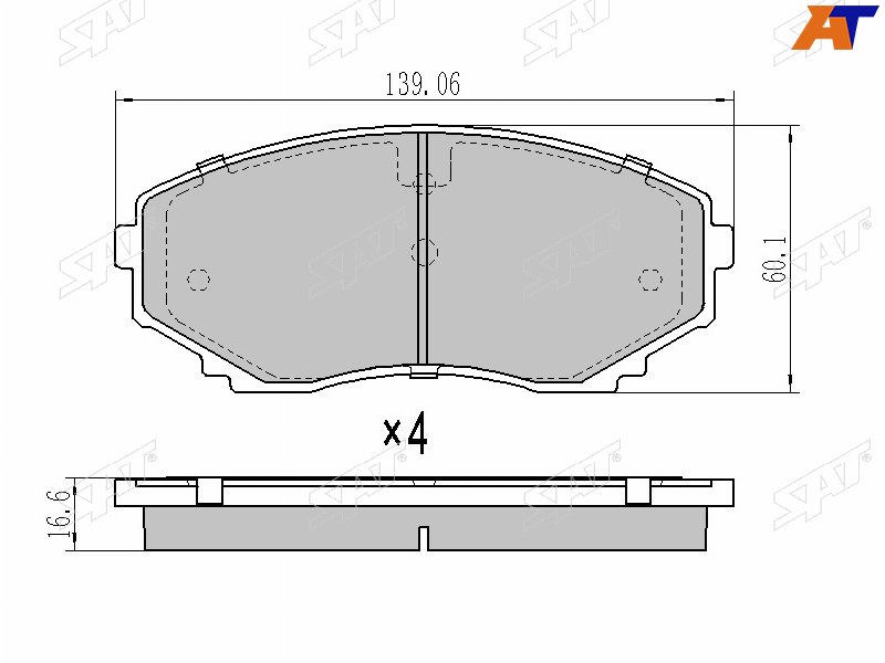 КОЛОДКИ ТОРМОЗНЫЕ ДИСКОВЫЕ SAT STLCY23323Z