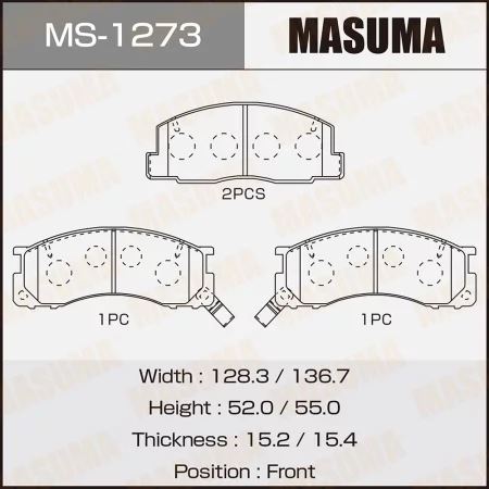 КОЛОДКИ ТОРМОЗНЫЕ ДИСКОВЫЕ MASUMA MS1273