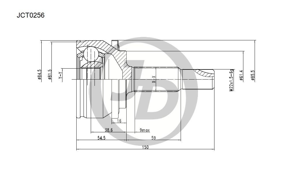 ШРУС ВНЕШНИЙ (НАРУЖНИЙ) JD JCT0256