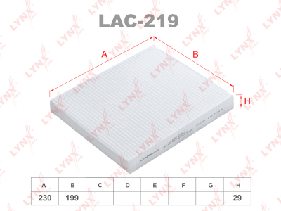 ФИЛЬТР САЛОННЫЙ LYNXauto LAC219