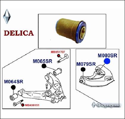 САЙЛЕНТБЛОК РЫЧАГА ПОДВЕСКИ ФОРТУНА M080SR65