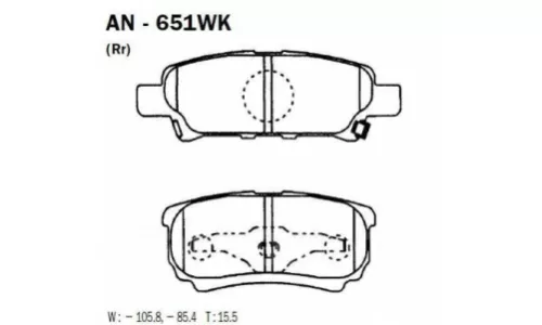 КОЛОДКИ ТОРМОЗНЫЕ ДИСКОВЫЕ AKEBONO AN651WK