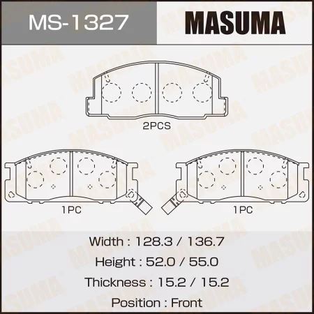 КОЛОДКИ ТОРМОЗНЫЕ ДИСКОВЫЕ MASUMA MS1327