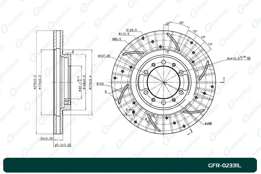 ДИСК ТОРМОЗНОЙ G-BRAKE GFR02331L