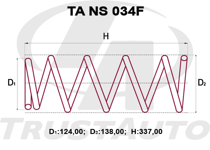 ПРУЖИНА ПОДВЕСКИ TRUSTAUTO TANS034F