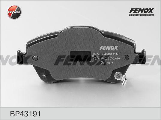 КОЛОДКИ ТОРМОЗНЫЕ ДИСКОВЫЕ FENOX BP43191
