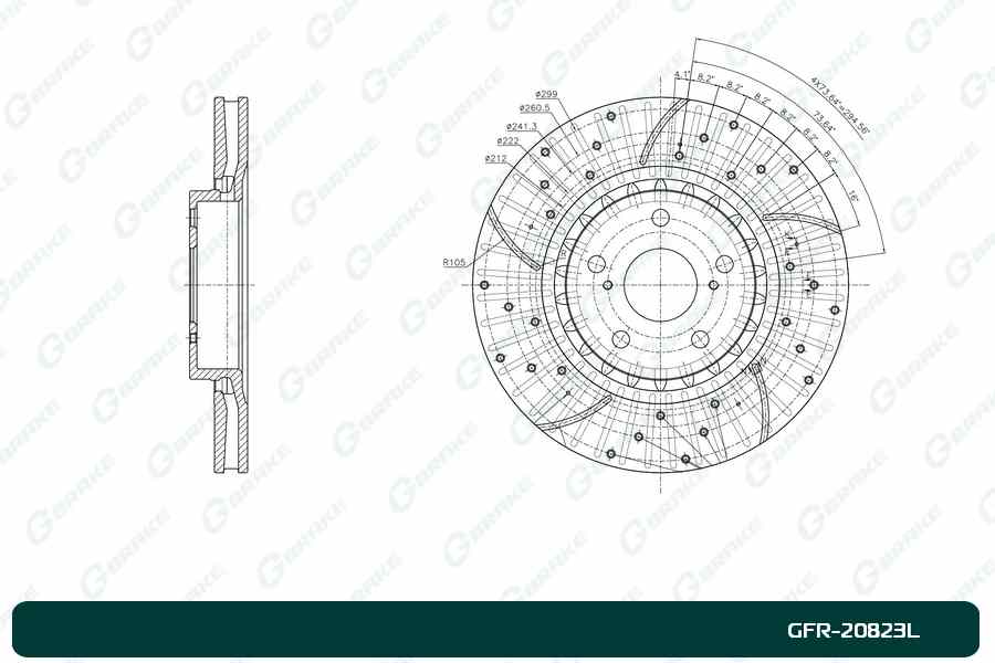 ДИСК ТОРМОЗНОЙ G-BRAKE GFR20823L