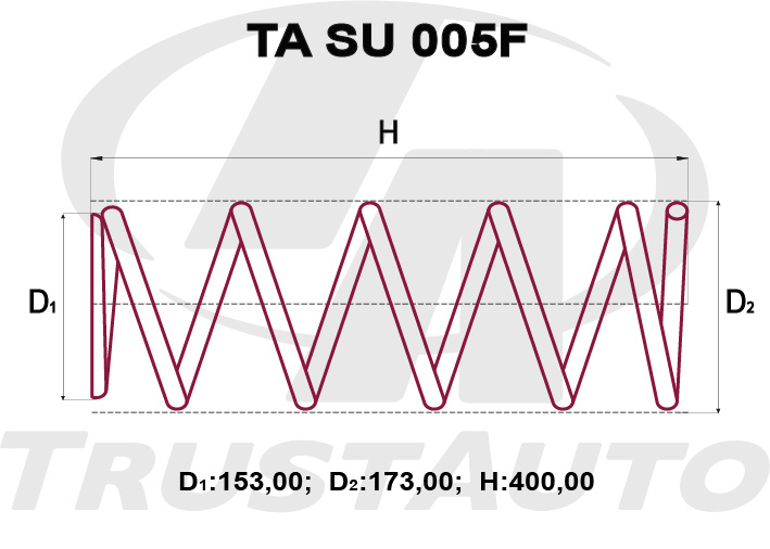 ПРУЖИНА ПОДВЕСКИ TRUSTAUTO TASU005F