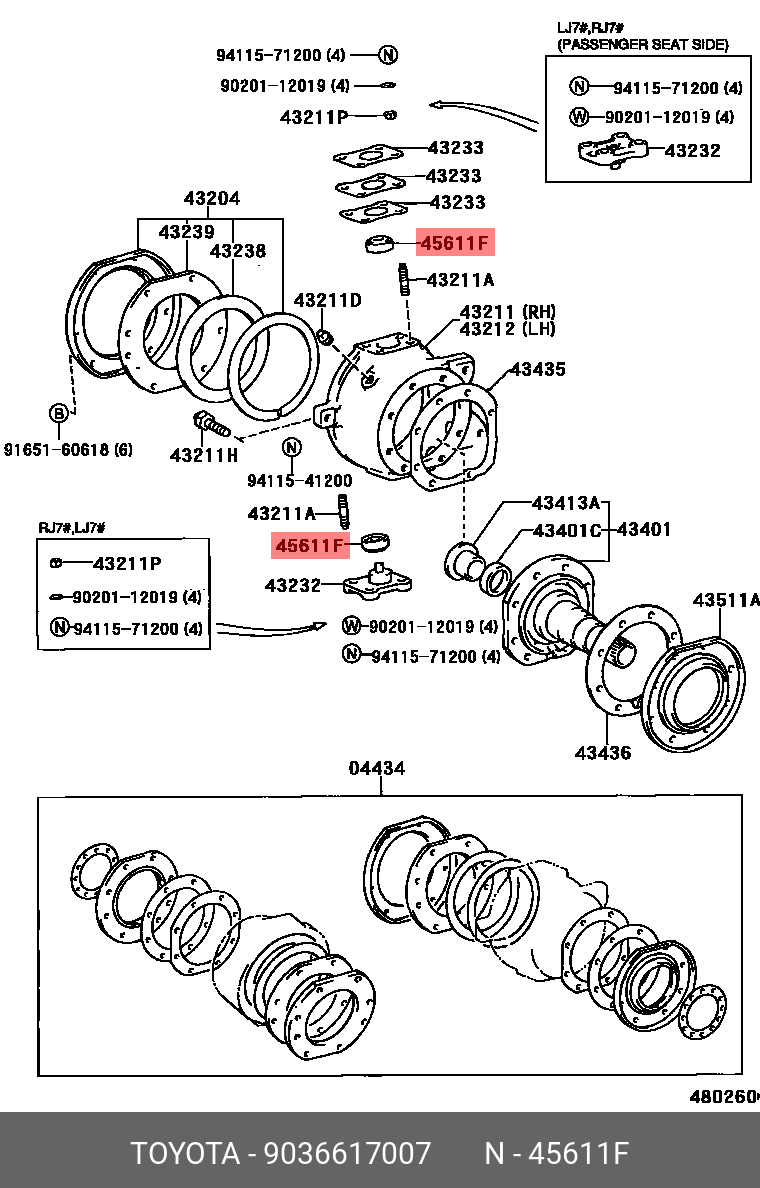 ПОДШИПНИК ШКВОРНЕВОЙ TOYOTA 9036617007