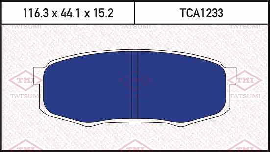 КОЛОДКИ ТОРМОЗНЫЕ ДИСКОВЫЕ TATSUMI TCA1233