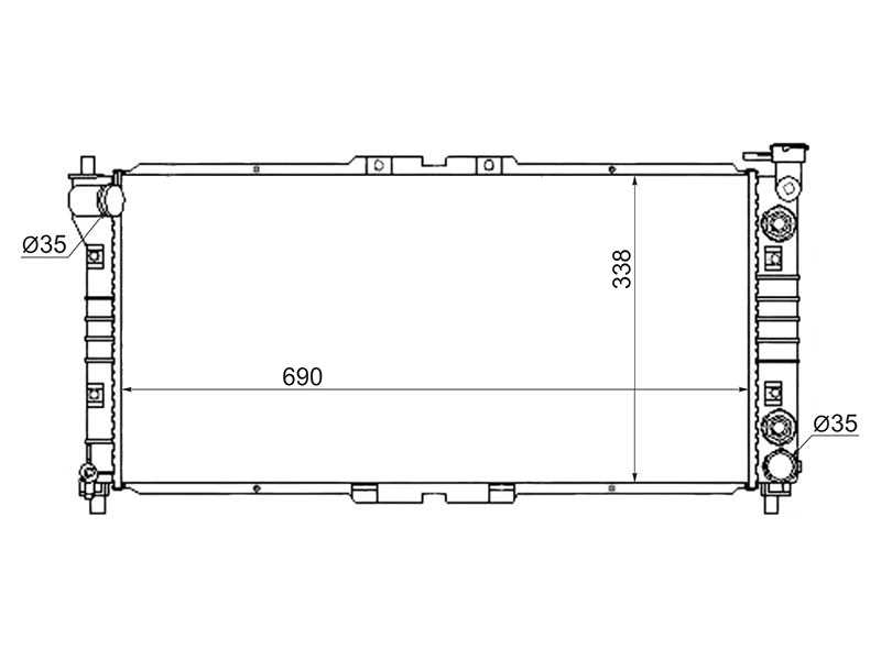 РАДИАТОР СИСТЕМЫ ОХЛАЖДЕНИЯ ДВС SAT SGMZ0002V4