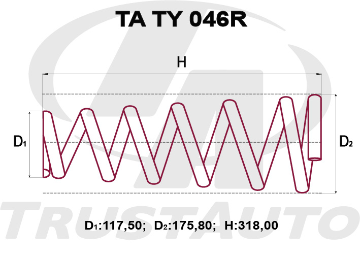 ПРУЖИНА ПОДВЕСКИ TRUSTAUTO TATY046R