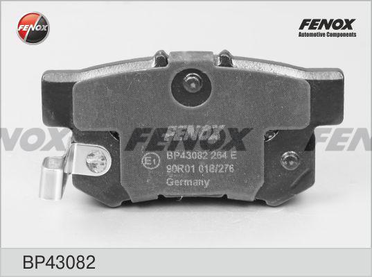 КОЛОДКИ ТОРМОЗНЫЕ ДИСКОВЫЕ FENOX BP43082