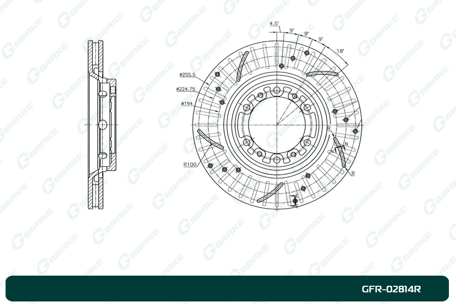 ДИСК ТОРМОЗНОЙ G-BRAKE GFR02814R