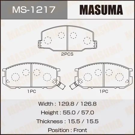 КОЛОДКИ ТОРМОЗНЫЕ ДИСКОВЫЕ MASUMA MS1217