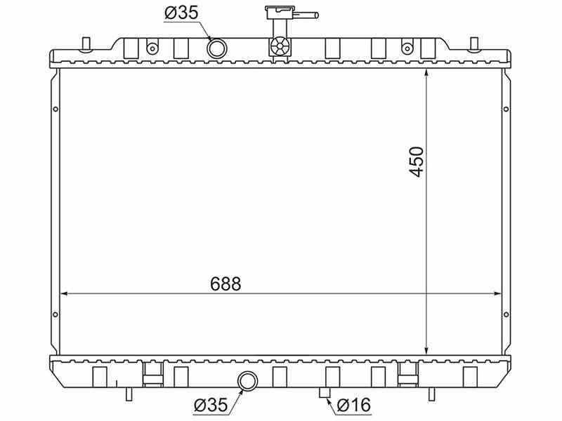 РАДИАТОР СИСТЕМЫ ОХЛАЖДЕНИЯ ДВС SAT NS0007T31
