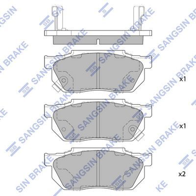 КОЛОДКИ ТОРМОЗНЫЕ ДИСКОВЫЕ SANGSIN BRAKE SP1462