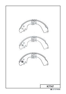 КОЛОДКИ ТОРМОЗНЫЕ БАРАБАННЫЕ KASHIYAMA K7747
