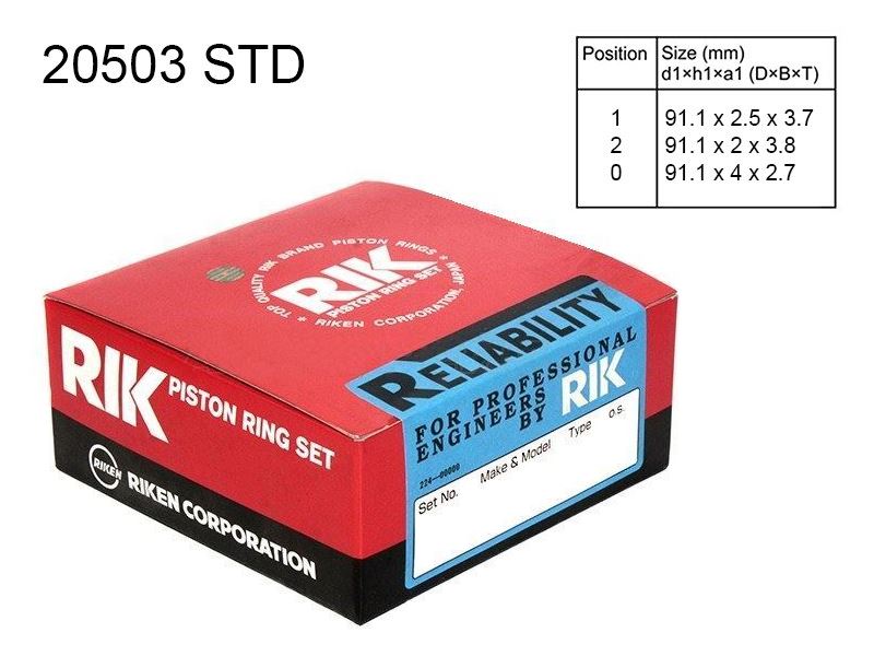 КОЛЬЦА ПОРШНЕВЫЕ RIKEN 20503STD