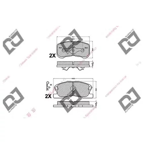 КОЛОДКИ ТОРМОЗНЫЕ ДИСКОВЫЕ DJ PARTS BP1013