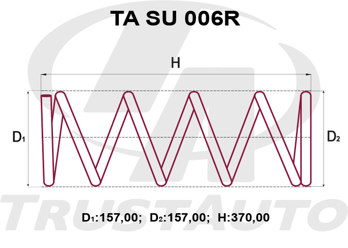 ПРУЖИНА ПОДВЕСКИ TRUSTAUTO TASU006R