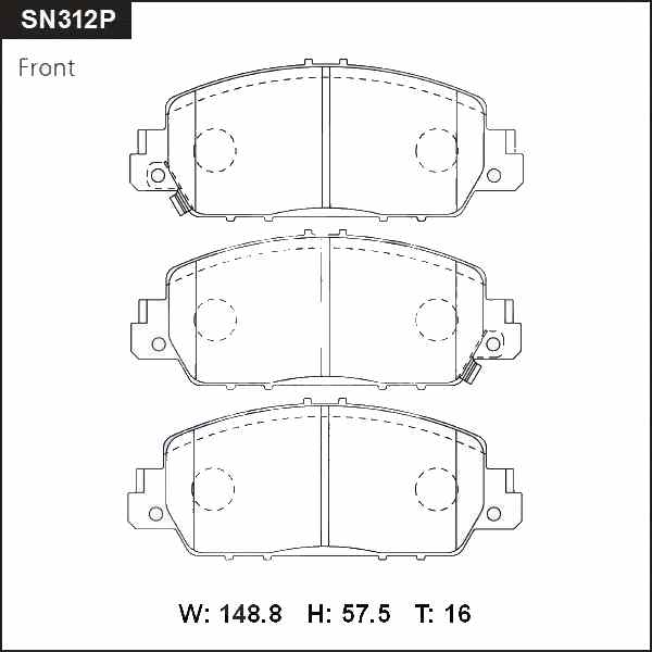 КОЛОДКИ ТОРМОЗНЫЕ ДИСКОВЫЕ ADVICS SN312P