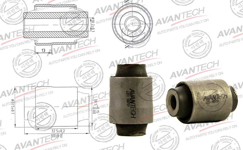 САЙЛЕНТБЛОК РЫЧАГА ПОДВЕСКИ AVANTECH ASB0211