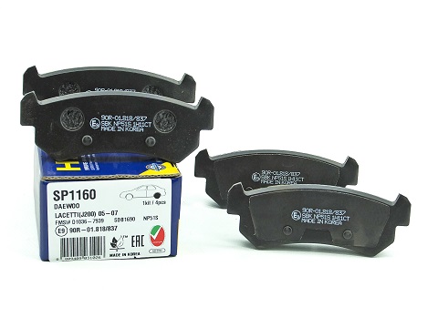КОЛОДКИ ТОРМОЗНЫЕ ДИСКОВЫЕ SANGSIN BRAKE SP1160