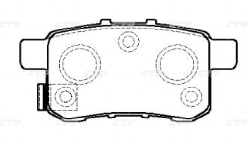 КОЛОДКИ ТОРМОЗНЫЕ ДИСКОВЫЕ CTR GK0341