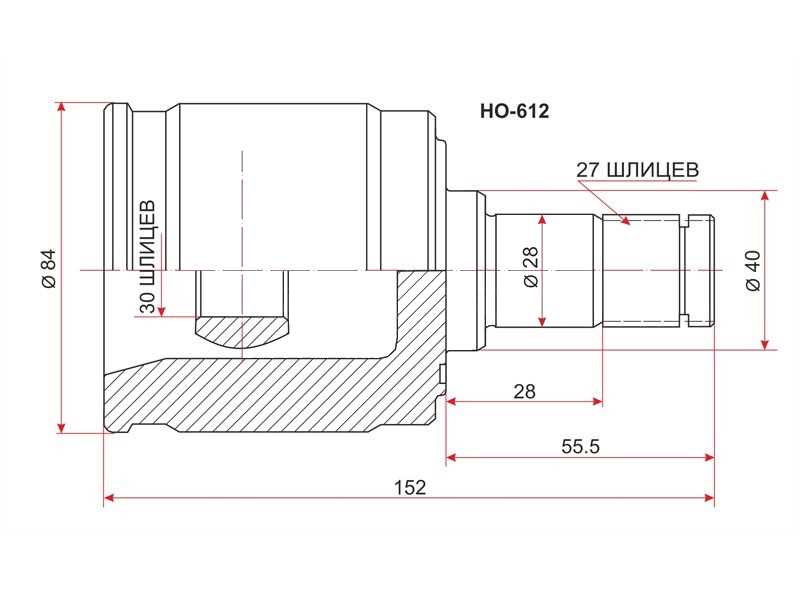 ШРУС ВНУТРЕННИЙ SAT HO612