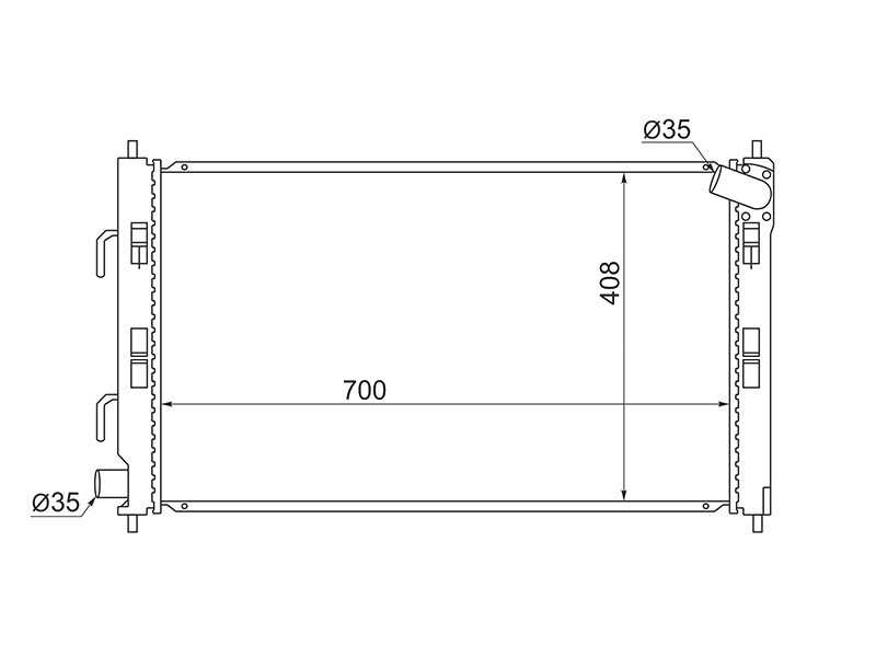 РАДИАТОР СИСТЕМЫ ОХЛАЖДЕНИЯ ДВС SAT MC0001CY