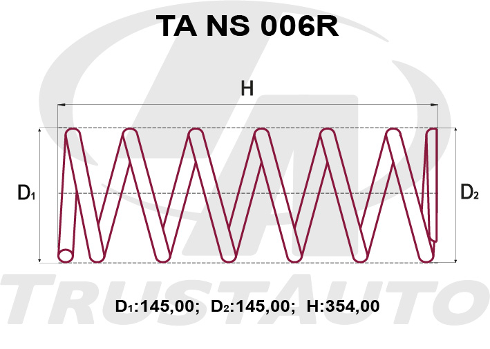 ПРУЖИНА ПОДВЕСКИ TRUSTAUTO TANS006R