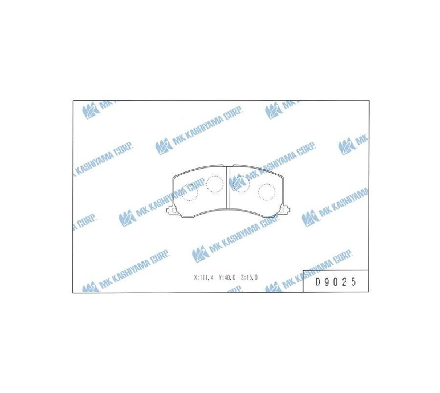 КОЛОДКИ ТОРМОЗНЫЕ ДИСКОВЫЕ KASHIYAMA D9025