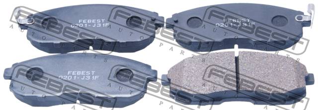 КОЛОДКИ ТОРМОЗНЫЕ ДИСКОВЫЕ FEBEST 0201J31F